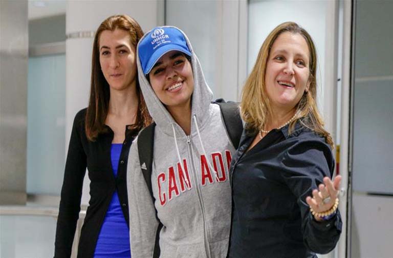 canada welcomes rahaf al qunun