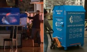 Woman who died trapped in donation bin