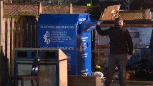 Woman who died trapped in donation bin