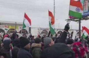 Indo-Canadian community protest outside Pakistan Consulate